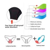 Beautikini Period Swim 2-in-1 Shorts Menstrual Leakproof Bathing Suit Bottoms Flowy Athletic Skirt for Teen Girls Black L
