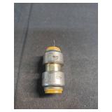 SharkBite Max 1/2 Inch Coupling, Push to Connect Brass Plumbing Fitting, PEX Pipe, Copper, CPVC, PE-RT, HDPE, UR008A