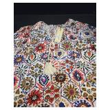 Vivilli Summer Tops: Boho Tops for Women - Beach Vacation Clothes Cute Blouses Womens Short Sleeve V Neck Tie Front Trendy Flowy Hippie Hawaiian Shirts Concert Ladies Tops and Blouses Red Floral XL