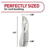 Command Cord Bundlers, Damage-Free Hanging Cord Organizer, No Tools Cord Bundler for Hanging Electrical Cables of Christmas Decorations, 6 Gray Cord Bundlers and 12 Command Strips