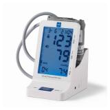Medline Elite Bedside Talking Automatic Digital Blood Pressure Monitor with Universal Upper Arm Cuff (fits arms 22-42 cm), AC Adapter and Batteries, Alarm and Extra Large Backlit Display