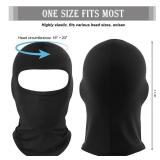 6 Pack Ski Mask Balaclava for Men Women, Lightweight Full Face Mask UV Protection, Summer Face Cover for Motorcycling and Outdoor Working Black