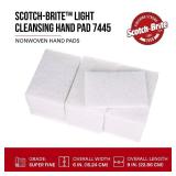 Scotch-Brite Light Cleansing Hand Pad 7445, 6 in x 9 in, Mild Abrasive Hand Sanding Pad, For Metal, Vinyl, Porcelain and Other Delicate Surfaces, Pack of 20