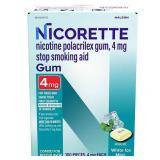Nicorette 4mg Stop Smoking Aid NicotineGum - White Ice Mint - 100ct