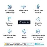 TP-Link Tapo Matter Supported Smart Plug Mini, Compact Design, 15A/1800W Max, Super Easy Setup, Works with Apple Home, Alexa & Google Home, UL Certified, 2.4G Wi-Fi Only, White, Tapo P125M(3-Pack)