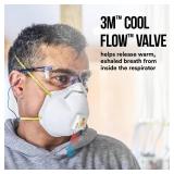 3M N95 Respirator 8511, 10 Pack, NIOSH-APPROVED N95, Features 3M COOL FLOW Exhalation Valve, Relief From Dusts & Certain Particles During Sanding, Pollen, Mold Spores, Dust Particles (8511DB1-A-PS