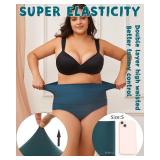 FINETOO Seamless Underwear for Women High Waisted Tummy Control Panties No Show Nylon Womens Briefs 4 Pack Medium