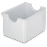 Carlisle FoodService Products Sugar Caddy for Kitchens, Plastic, Holds 20 Packets, White