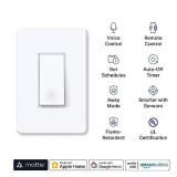 TP-Link Tapo Matter Smart Light Switch: Voice Control w/Siri, Alexa & Google Assistant | UL Certified | Timer & Schedule | Easy Guided Install | Neutral Wire Required | Single Pole | Tapo S505
