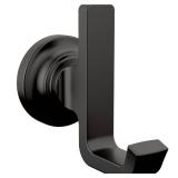 Delta Tetra (1-Pack) Towel Hooks Matte Black Double Bathroom J Hooks Wall Mounted for Robes & Towels Hand Towel Hook Holder Kitchen, Bathroom Accessories 78935-BL