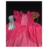 Miltrs Princess Costume for Girls Kids Movie Cosplay Dress Up Outfit Halloween Christmas Birthday Party, 6-7 years