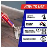 Loctite Power Grab Express Heavy Duty Construction Adhesive, 9 fl oz Cartridge, 1 Pack - Versatile Constuction Glue for Wood, Wall, Tile, Foam Board & More