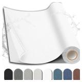 Shagoom Fabric Repair Patch, 17X79 Inch Fabric Large Repair Tape, Self-Adhesive Patches for Furniture, Sofa, Car Interior, Shoes, Hand Bag, Clothing (White, 17X79 Inch)