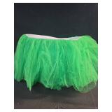 Women 5 Layers Tutu Fluffy Dance Ballet Bubble Skirt Puffy Elastic Tulle Short Skirts Halloween Christmas Costume Green, Medium