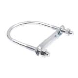 Prime-Line 9072026 U-Bolts, Round Bend, 3/8 In.-16 X 3-1/2 In. X 4-5/8 In. - for 3 In. Pipe (10 Pack), Zinc