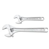 CRAFTSMAN All Steel Adjustable Wrench Set, 2 Piece (CMMT12006)