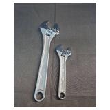 CRAFTSMAN All Steel Adjustable Wrench Set, 2 Piece (CMMT12006)