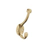 Amerock H55465BBZ | Adare Double Prong Decorative Wall Hook | Golden Champagne Hook for Coats, Hats, Backpacks, Bags | Hooks for Bathroom, Bedroom, Closet, Entryway, Laundry Room, Office (5-1/2 inch)