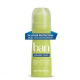 Ban Antiperspirant Deodorant Invisible Roll-On for Women and Men  Powder Fresh  3.5 oz