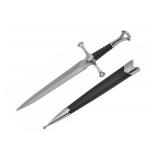 Medieval Sword Prop - Stainless Steel Short Sword with Sheath - 13.5-Inch Renaissance Sword Prop with Scabbard - LARP Swords with Metal Casting Fitting - Swords for Cosplay, Costumes, Events