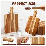 Geetery Acacia Wood Cutting Board Bulk Kitchen Wooden Chopping Boards with Handle Serving Tray Charcuterie for Pizza, Bread, Cheese, Fruit, Vegetables Housewarming Gift (16 x 10 Inch)