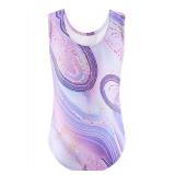 Zaclotre Gymnastics Leotards for Girls Sparkly Sleeveless Dance Unitards Biketards with Gym Shorts (14/16)