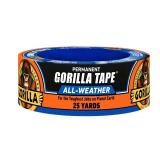 Gorilla All Weather Duct Tape, Black, 1.88\" x 25 yd (Pack of 1) - UV and Temperature Resistant Waterproof Tape for Outdoor Repairs