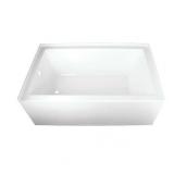Aqua Eden VTAP603622L 60-Inch Acrylic 3-Wall Alcove Tub - Retail: $1,167