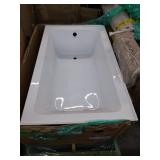 Aqua Eden VTAP603622L 60-Inch Acrylic 3-Wall Alcove Tub - Retail: $1,167