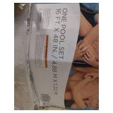 Bestway Steel Pro MAX 16 Foot Round Above Ground Pool Set w/ 3 Layer Liner - Retail: $800