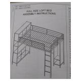 Metal Loft Bed with Built-in Desk and Storage  full size loft bed  - Retail: $558