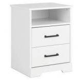 White Farmhouse Nightstand with 2 Drawers there is 2 Nightstand same color - Retail: $69