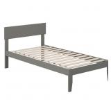 Modern Gray Twin Platform Bed - Support Slats NOT Included  - Retail: $245