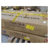 Contemporary Sectional Sofa Nailhead Trim - Ottoman Not Included - 2-Box Set Factory Packaged  - Retail: $799