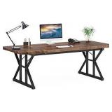 Tribesigns 65-inch Industrial Computer Desk - Retail: $203