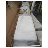 White 5-Tempered Glass Panel Sliding Barn Door with Hardware Kit - Retail: $219