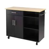 Rolling Kitchen Island Cart with Storage - Factory Packaged  - Retail: $161