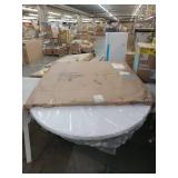 Flash Furniture 5-Foot Round Granite White Plastic Folding Table - Retail: $675