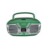 Sylvania SRCD211 Portable CD Boombox with AM/FM Radio, Retro Style, Green - Retail: $68