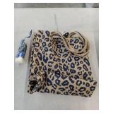 Navy Leopard Print Tote with Tassel - Retail: $49