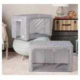 Periea Jumbo Collapsible Storage Boxes - Set of 2 - Retail: $39