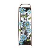 Garden Reflections Blue Flower Garden Lantern - Retail: $29