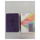KJV Rainbow Study Bible - Purple Leathersoft Cover - Retail: $56