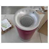 Hunter Fan Company HP400 Round Tower Air Purifier for Small Rooms  Featuring True HEPA Filtration and EcoSilverÂ® Pre-Filter for Allergy and Asthma Relief  Merlot and Silver - Retail: $130