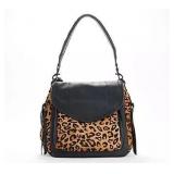 Aimee Kestenberg Leather Shoulder Bag with Animal Print - Retail: $278