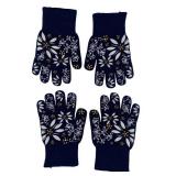 Floral Print Heat Resistant Kitchen Gloves - 2 Pairs - Sz. Small - Retail: $12