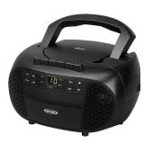 JENSEN Portable Boombox/Stereo Cassette Recorder & CD Player with AM/FM Radio  Black - Retail: $49