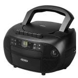 JENSEN Portable Boombox/Stereo Cassette Recorder & CD Player with AM/FM Radio  Black - Retail: $49