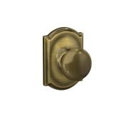 SCHLAGE F10 PLY 609 CAM Camelot Collection Plymouth Passage Knob, Antique Brass