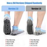 ELUTONG Men Non Slip Anti-Skid Socks 3 Pairs Tile Wood Floors Sticky Grips Ankle Socks for Yoga Pilates Workout Hospital